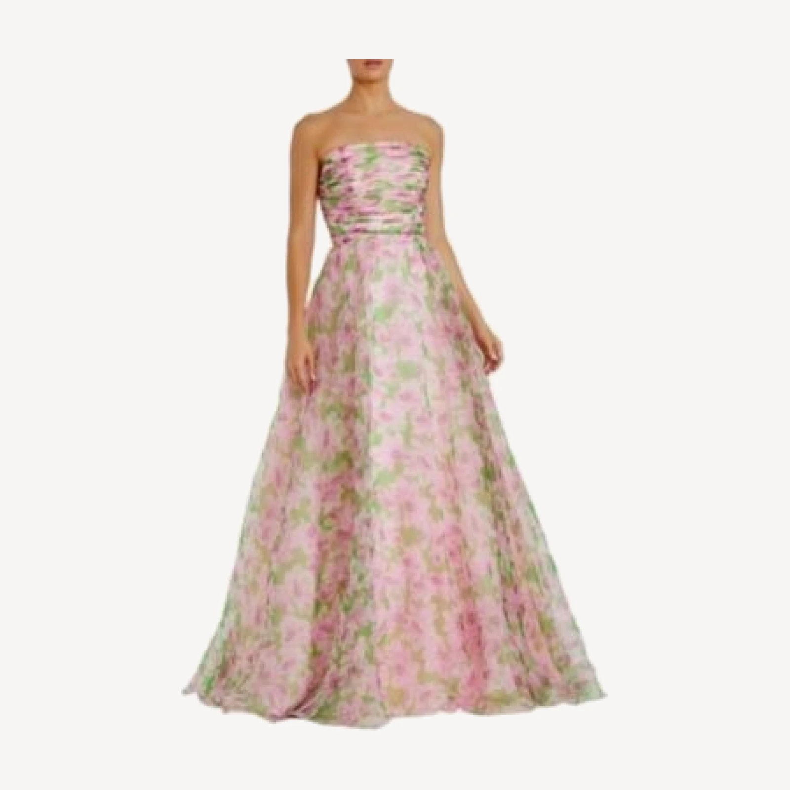 Mac Duggal Strapless Chiffon Gown with Ruffle Detail