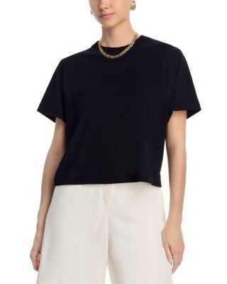 Aqua Haley Crop Boxy Tee- Exclusive