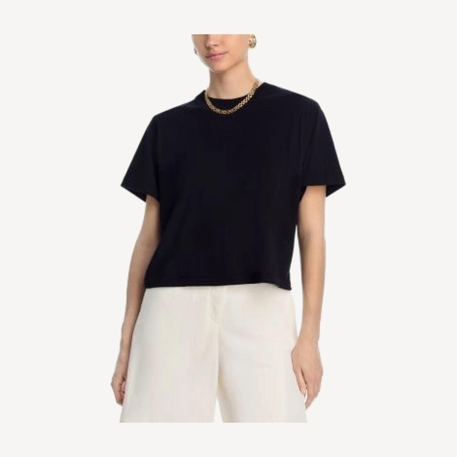 Aqua Haley Crop Boxy Tee- Exclusive