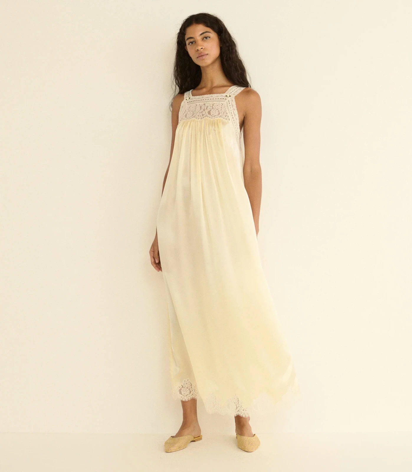 LUCIANE DRESS -- VANILLA