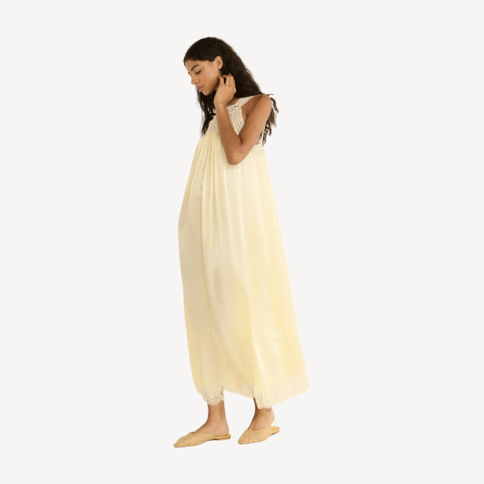LUCIANE DRESS -- VANILLA