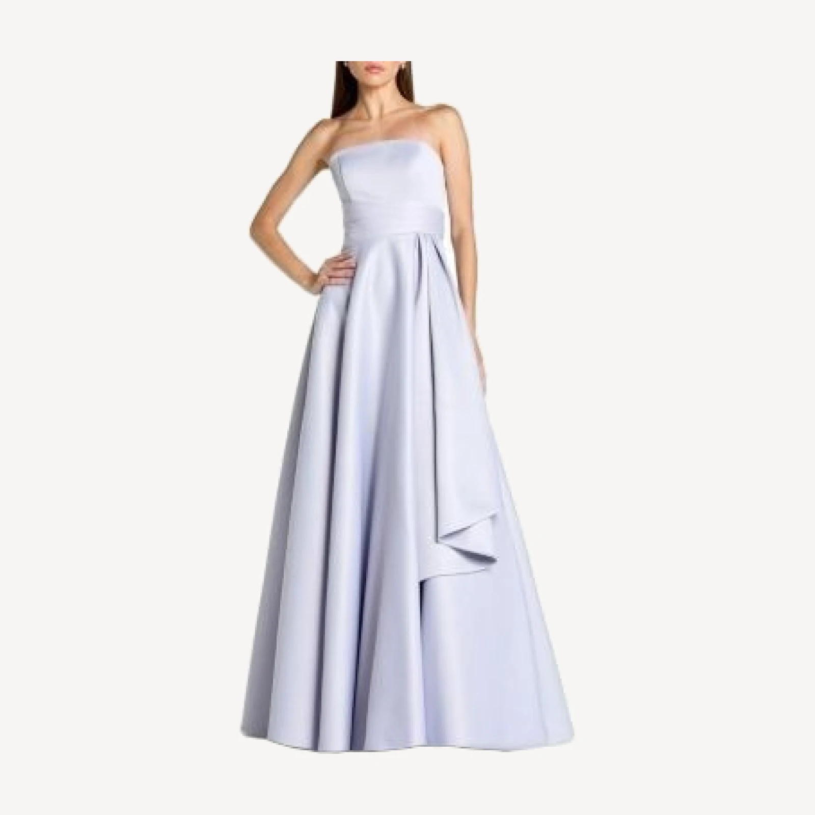 Mac Duggal Satin Strapless A Line Ballgown