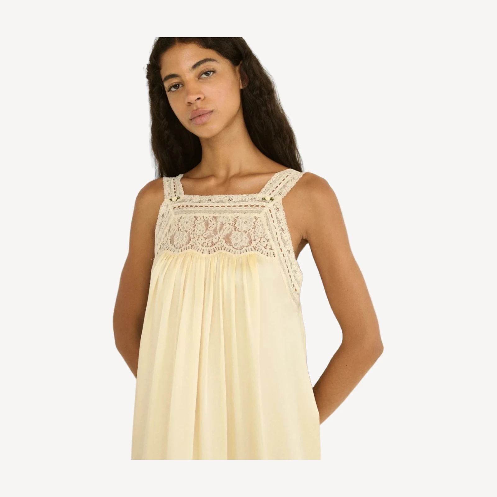 LUCIANE DRESS -- VANILLA