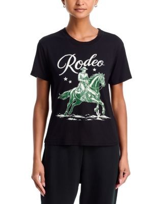 Aqua Olivia Rodeo Horse Cotton Tee - Exclusive