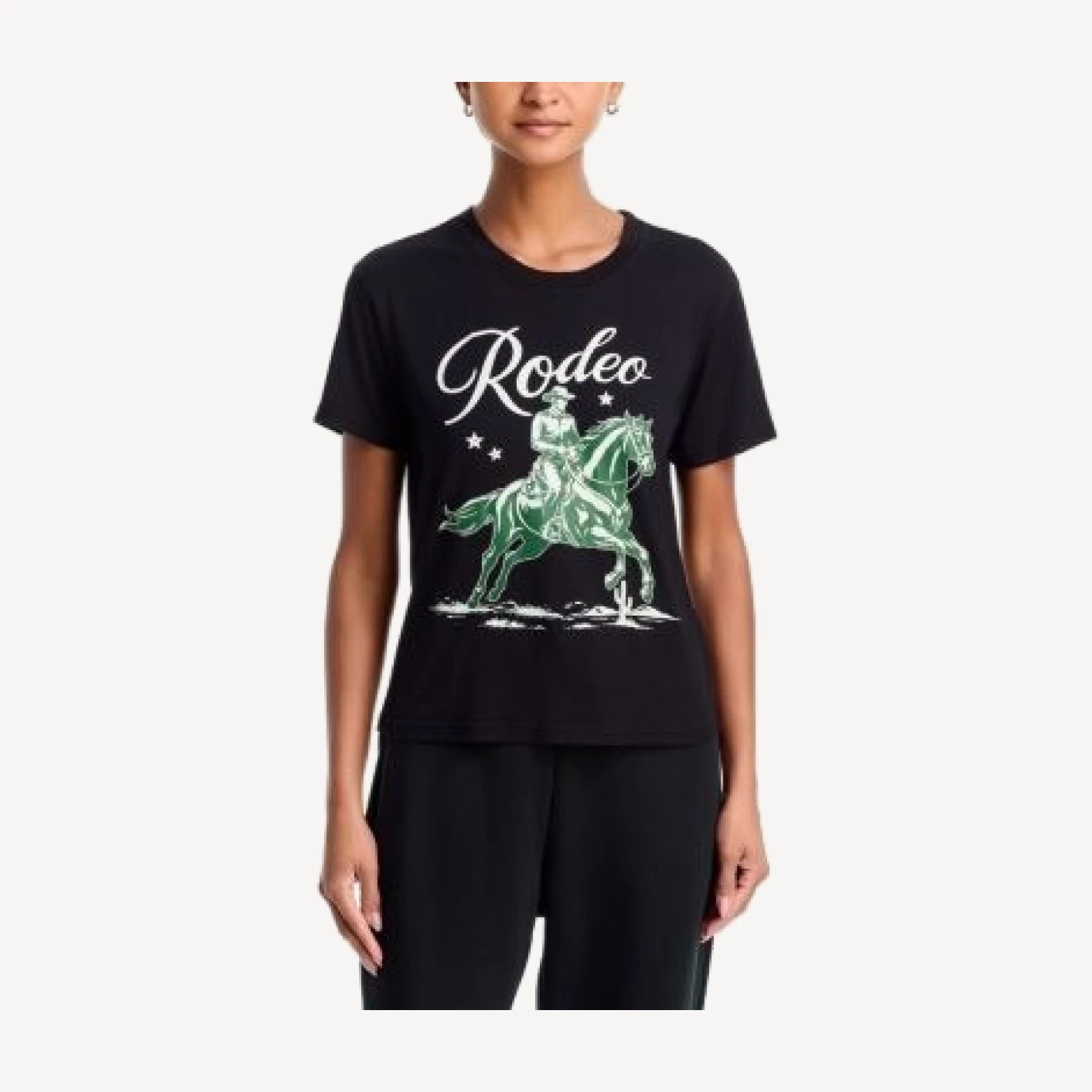 Aqua Olivia Rodeo Horse Cotton Tee - Exclusive