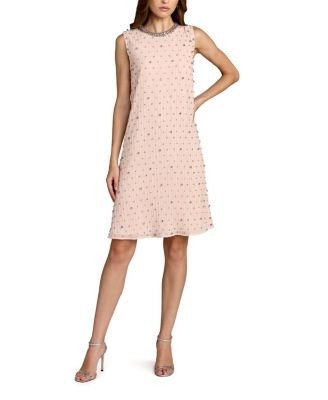 Mac Duggal Beaded Sleeveless Shift Mini Dress