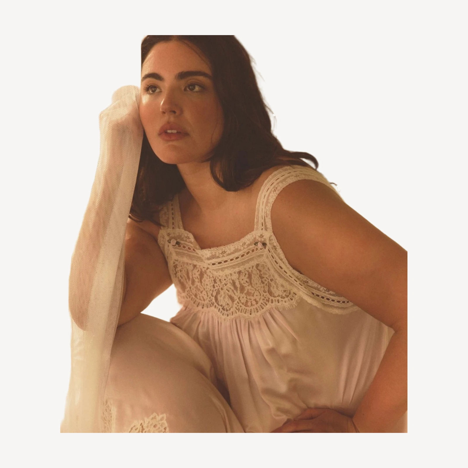LUCIANE DRESS -- POWDER ROSE