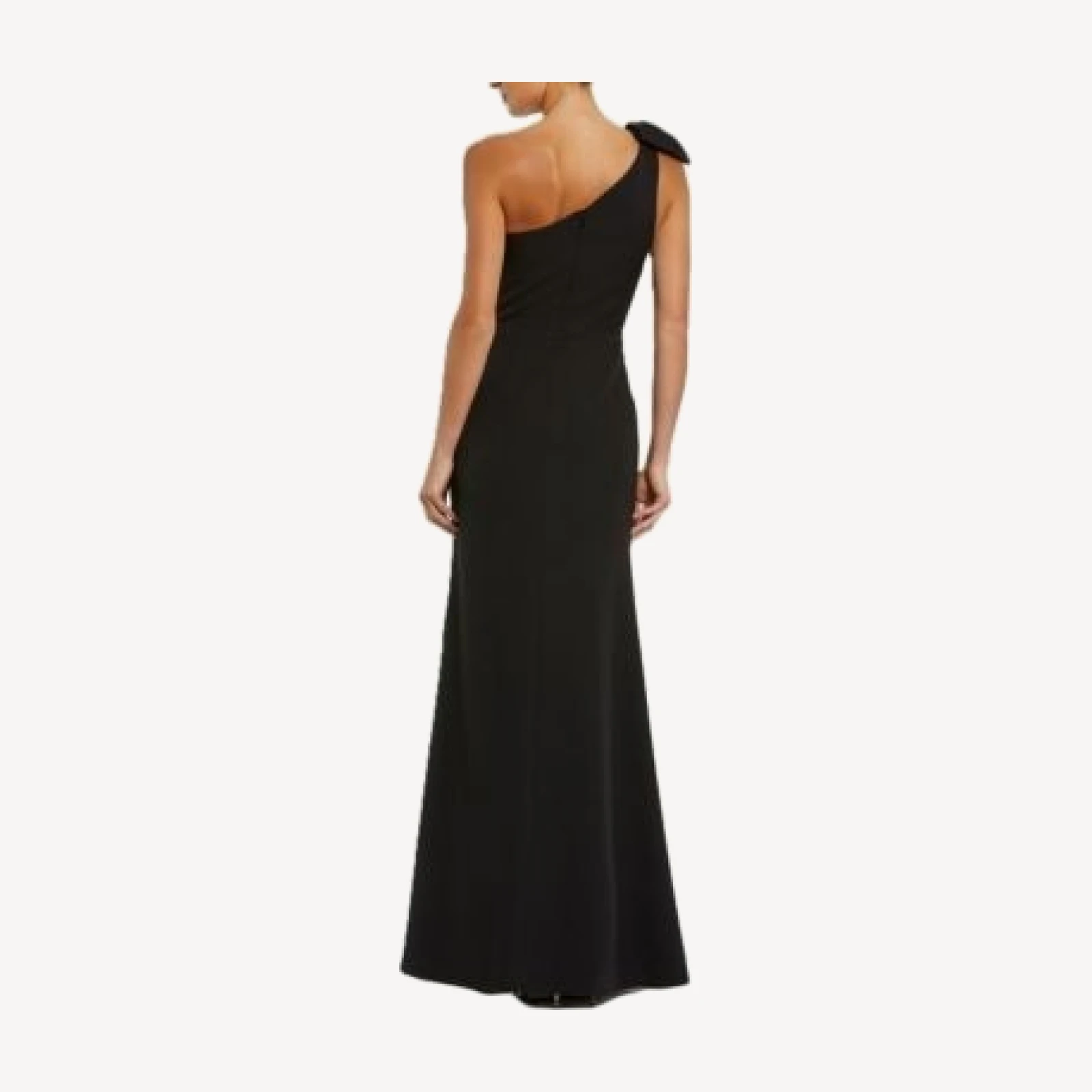 Mac Duggal Petite Crepe One Shoulder Gown With Bow