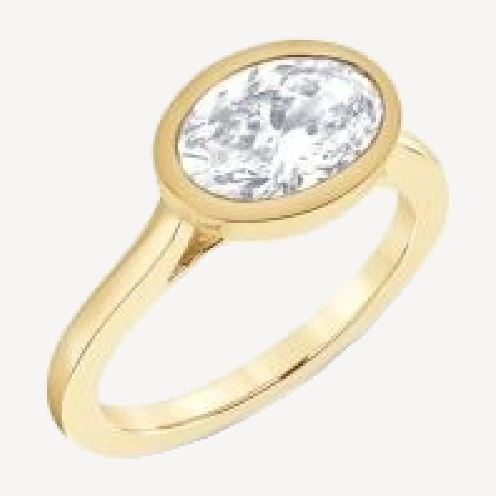 Bloomingdale's Fine Collection Certified Lab Grown Oval Diamond Bezel Set Engagement Ring in 18K Yellow Gold, 2.0 tcw