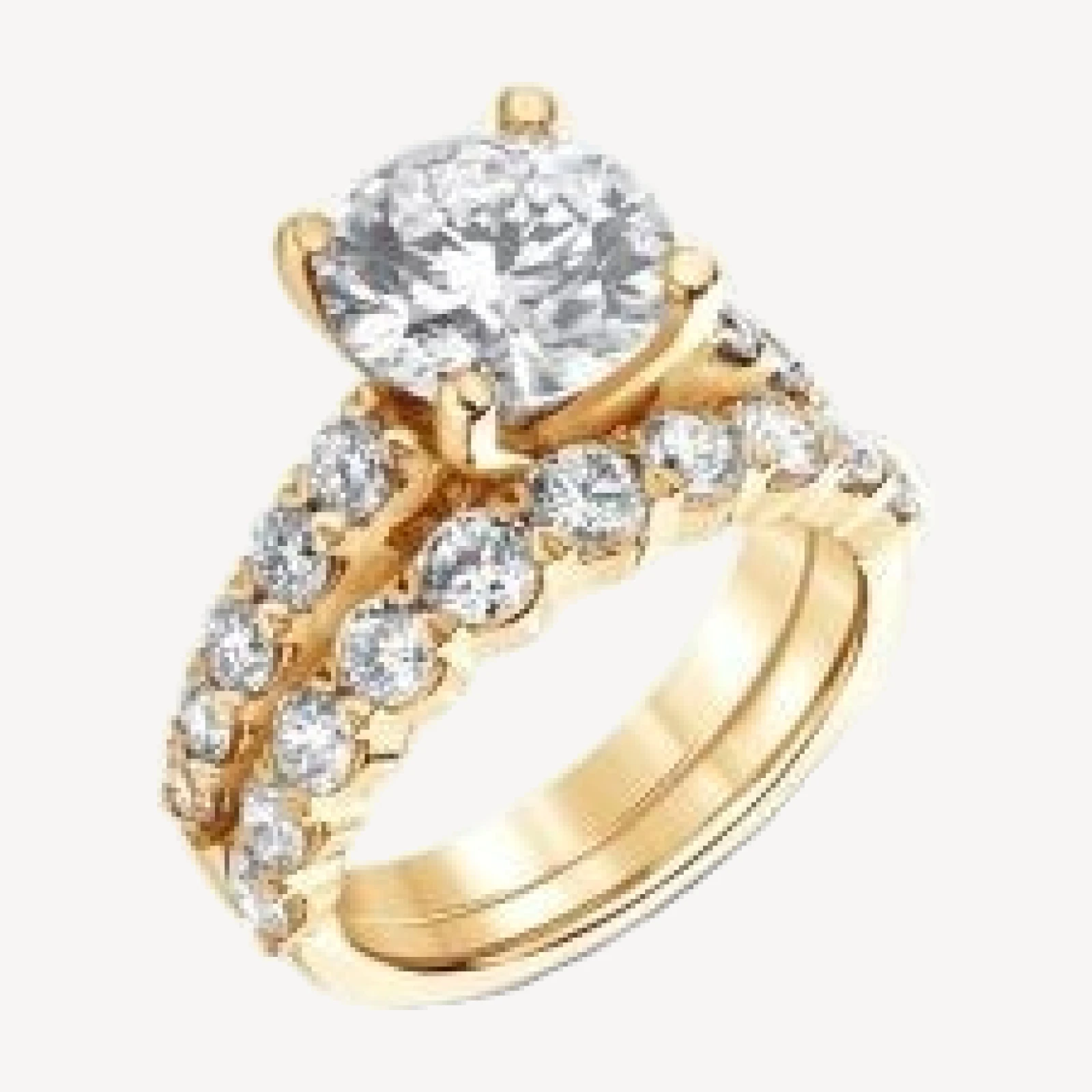 Bloomingdale's Fine Collection Certified Lab Grown Diamond Bridal Set in 18K Yellow Gold, 4.75 tcw
