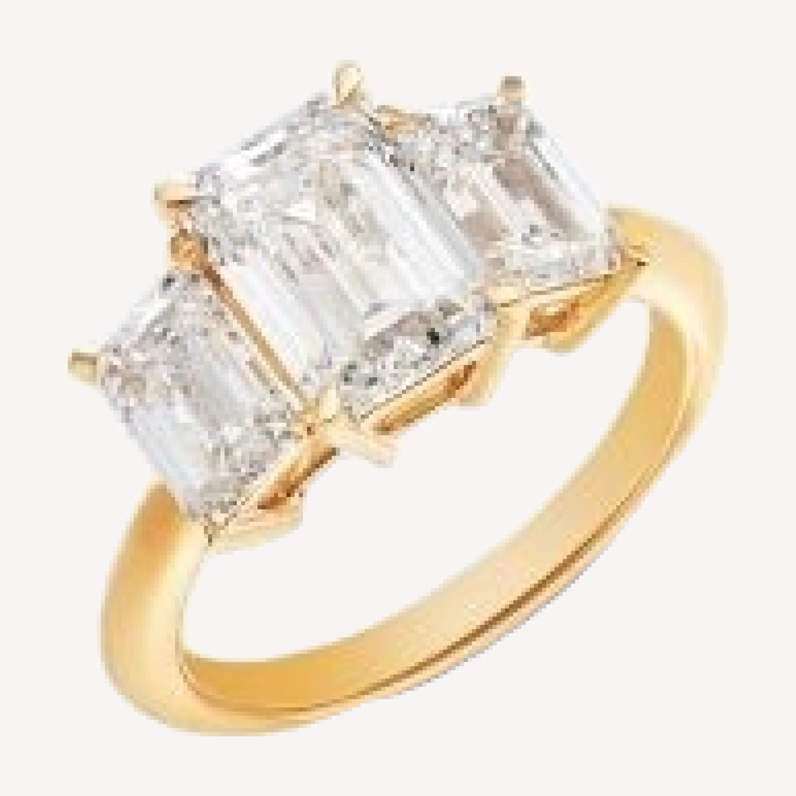 Bloomingdale's Fine Collection Certified Lab Grown Emerald-Cut Diamond Engagement Ring in 18K Yellow Gold, 4.40 tcw