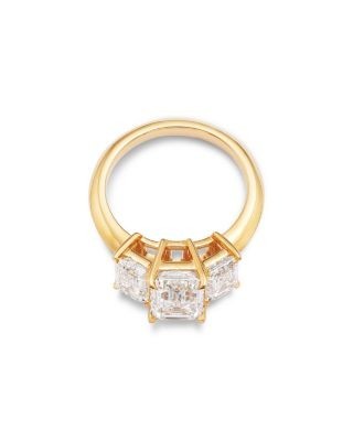 Bloomingdale's Fine Collection Certified Lab Grown Emerald-Cut Diamond Engagement Ring in 18K Yellow Gold, 4.40 tcw