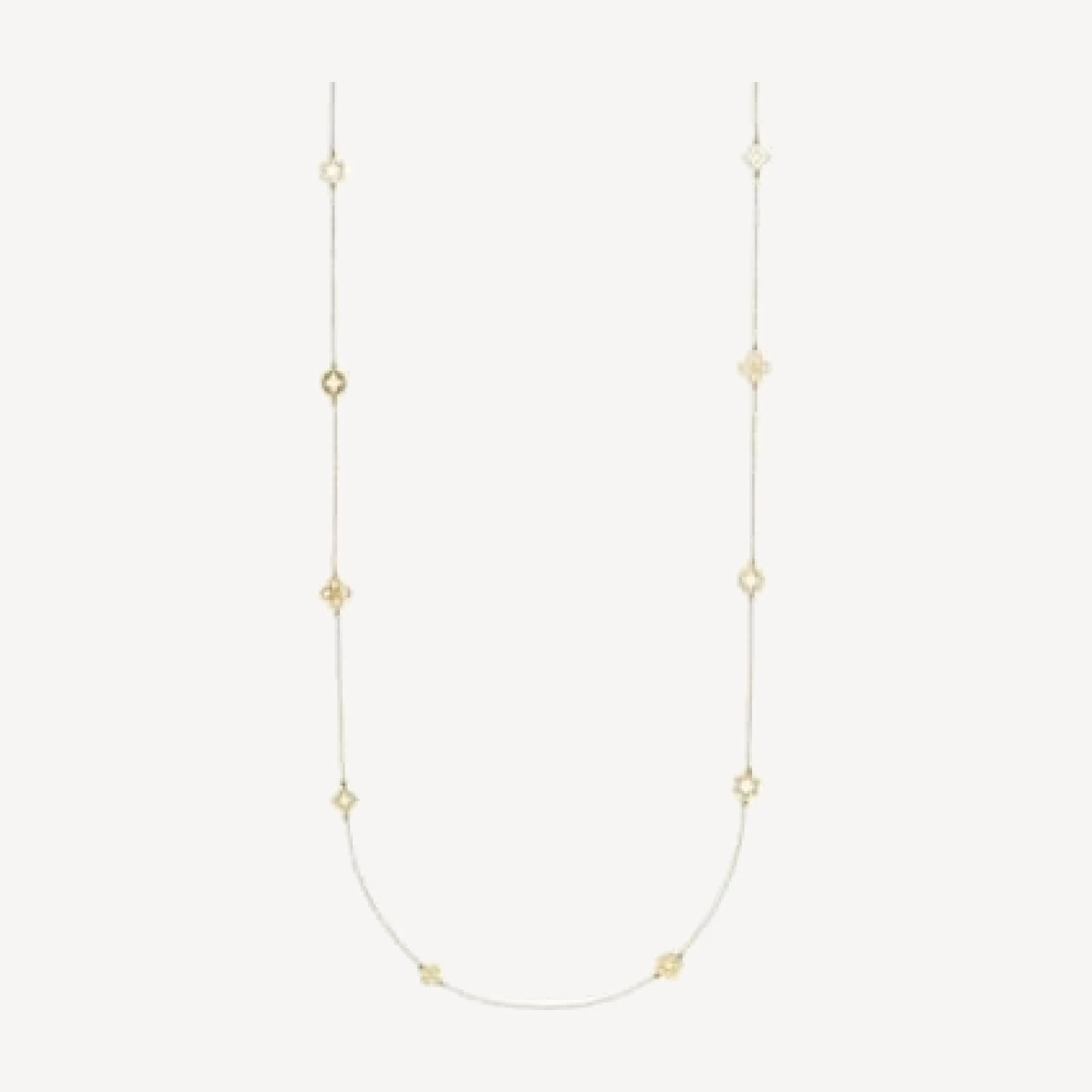 Tory Burch Forget Me Not Flower Strand Necklace, 38.2