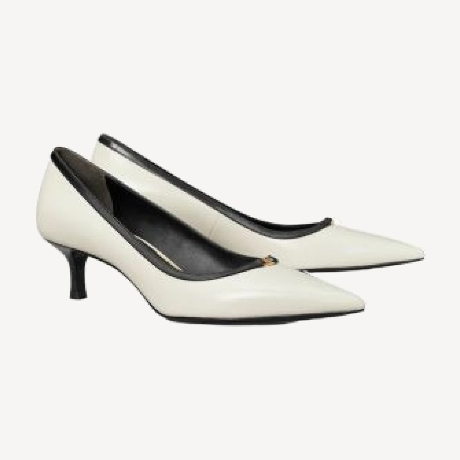 Tory Burch Women's Double T Buckle Kitten Pumps