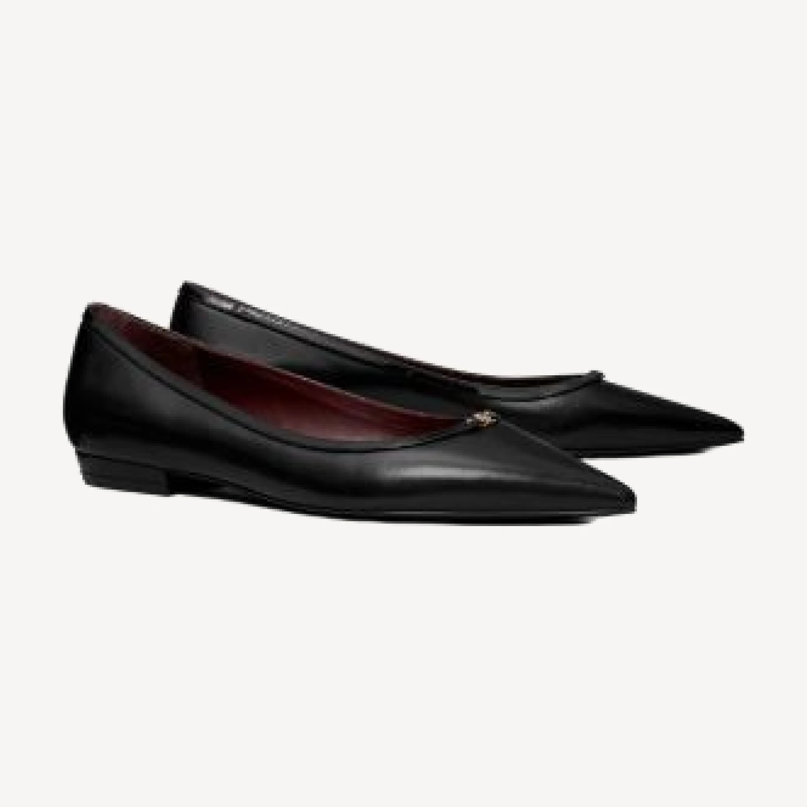 Tory Burch Women's Double T Buckle Pointed Toe Flats
