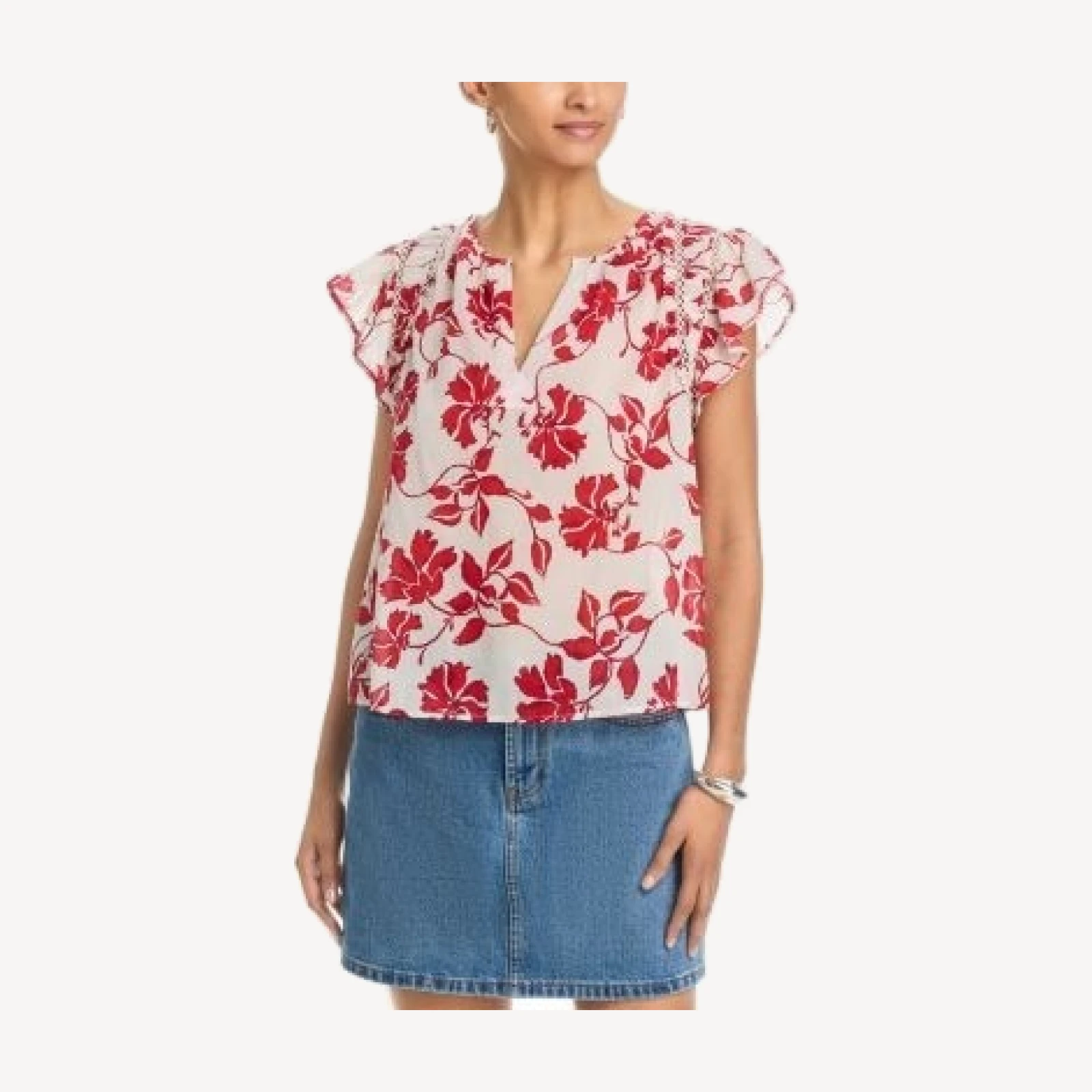 Rails Allea Floral Flutter Sleeve Top