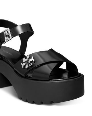 Tory Burch Women's T Lock Lug Heel Sandals
