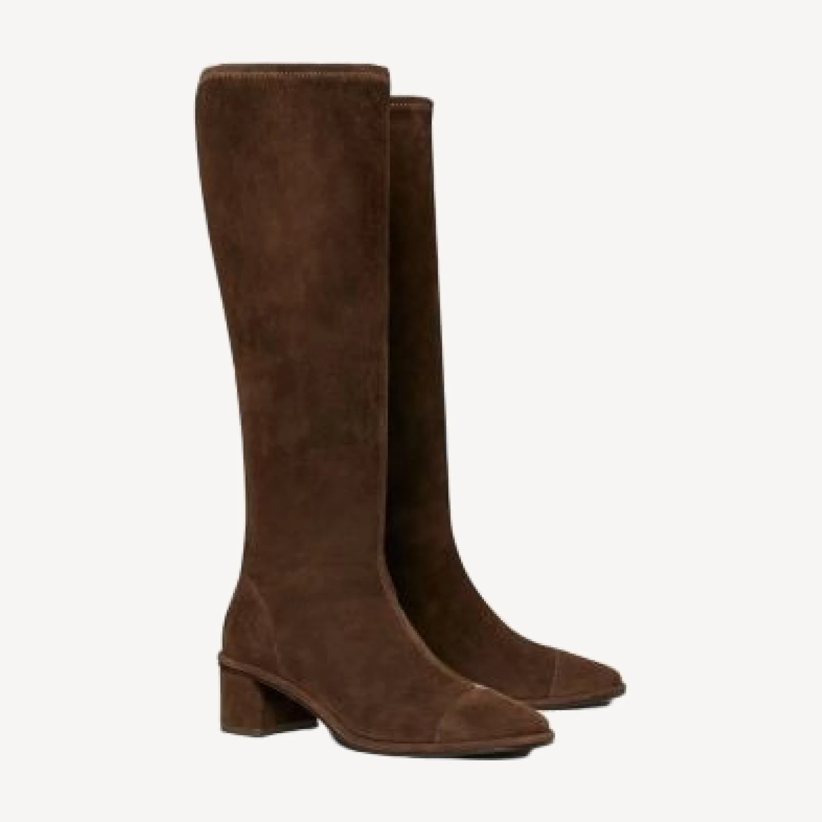 Tory Burch Women's Cap Toe Suede Knee High Boots