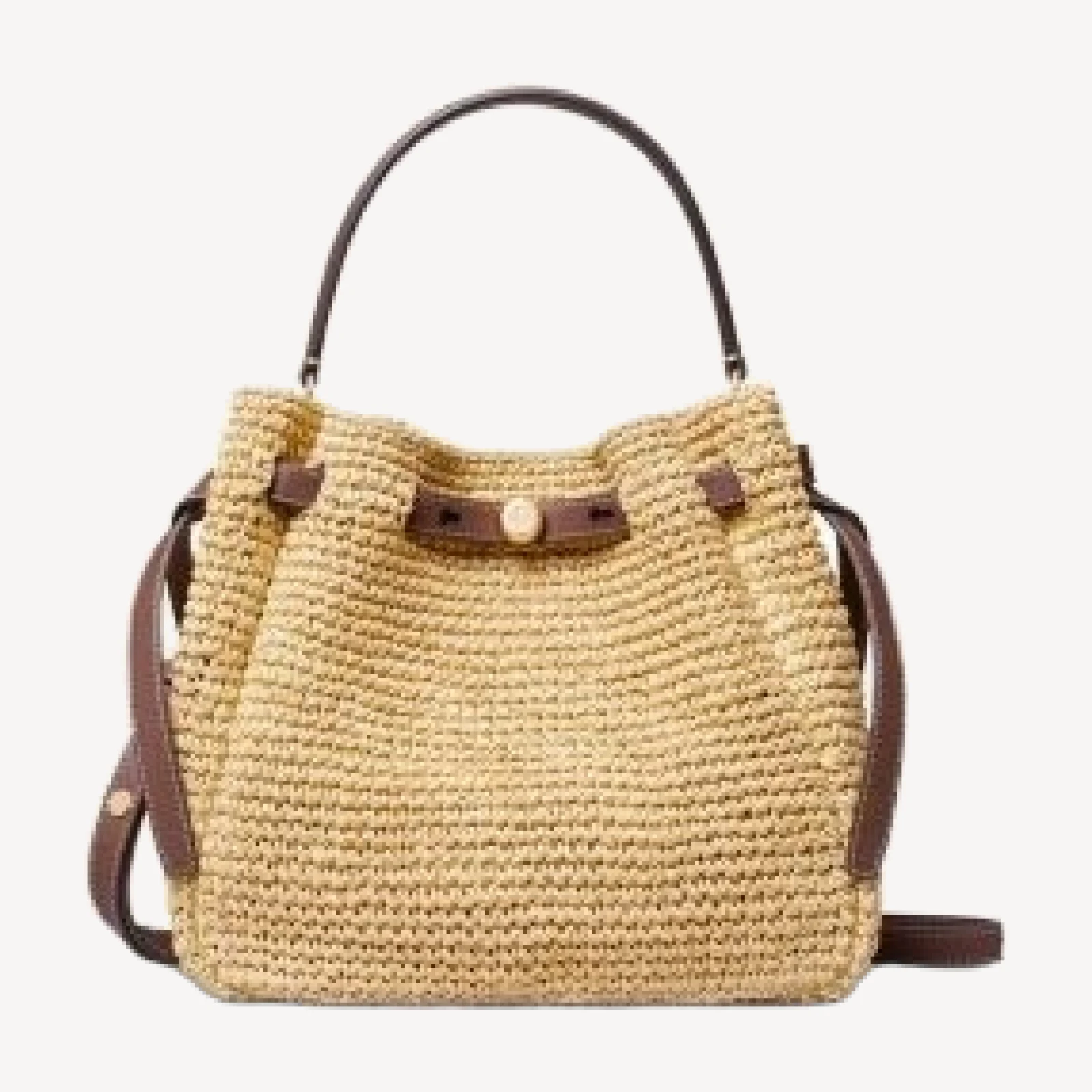 Tory Burch Romy Straw Bucket Bag
