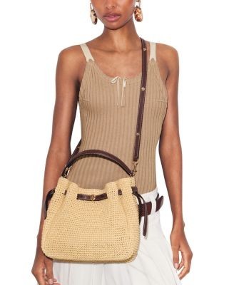 Tory Burch Romy Straw Bucket Bag