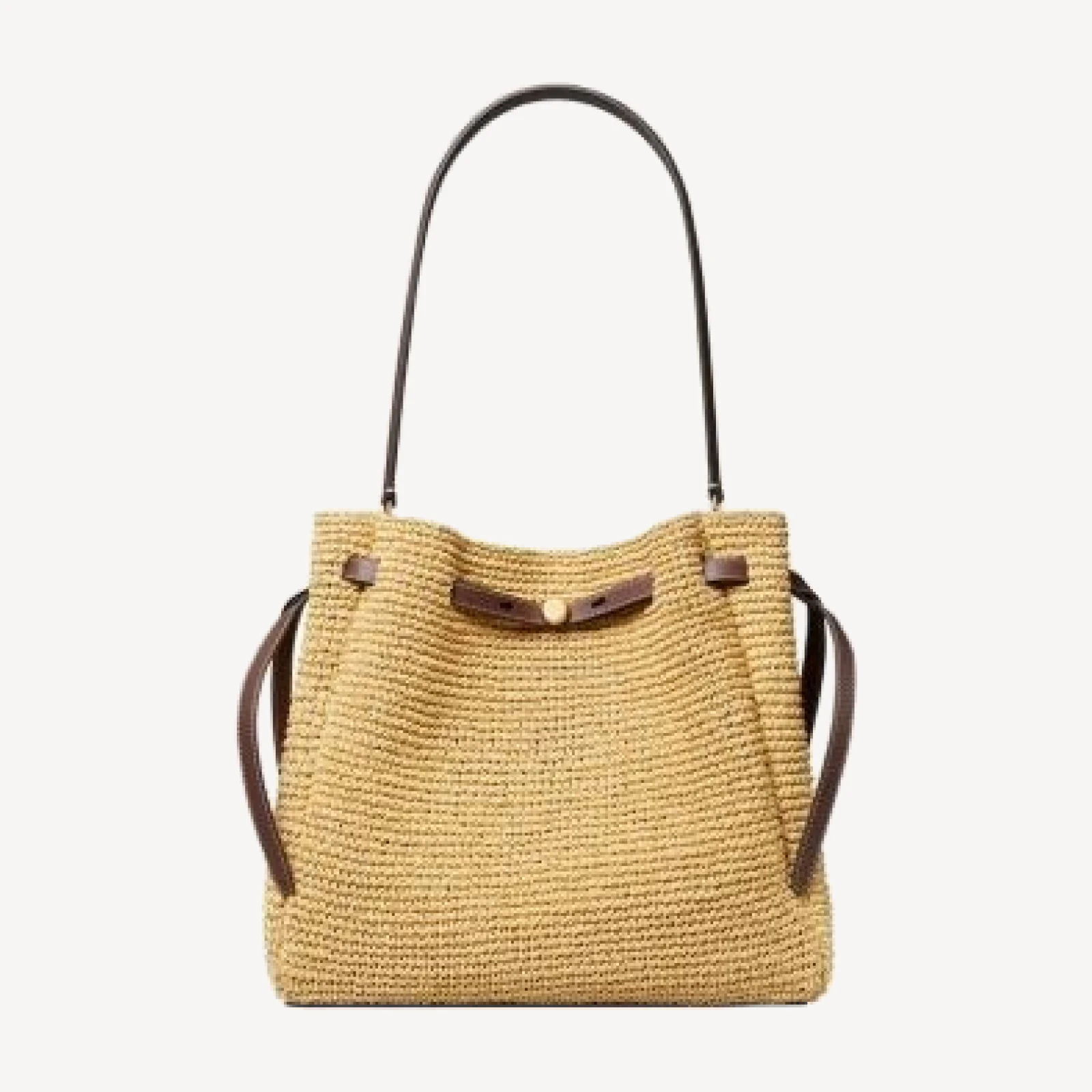 Tory Burch Romy Large Straw Bucket Bag