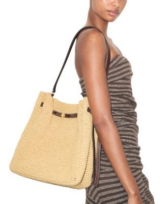 Tory Burch Romy Large Straw Bucket Bag