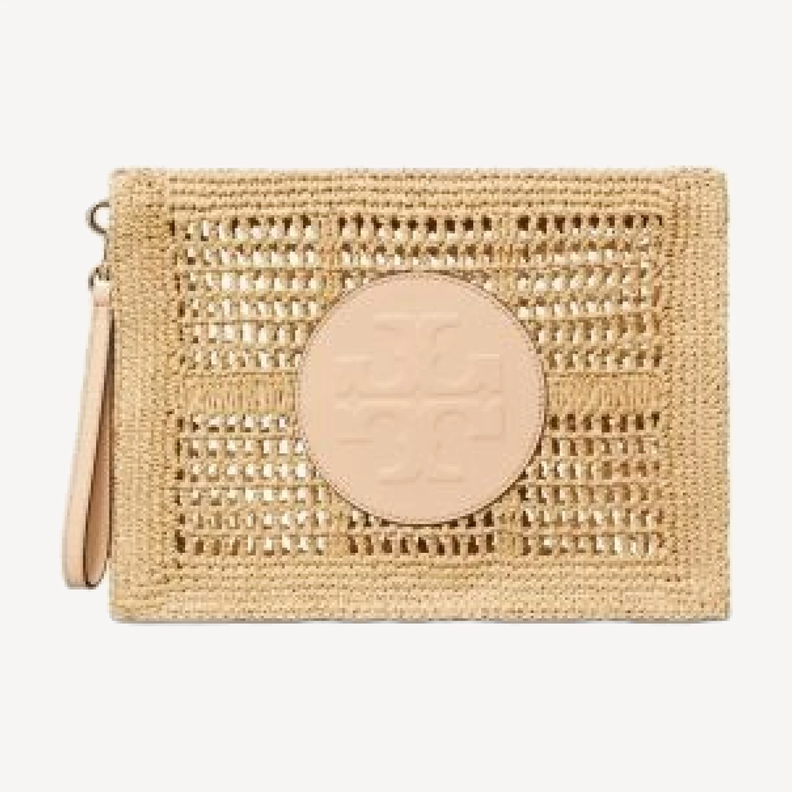 Tory Burch Ella Hand Crochet Straw Pouch