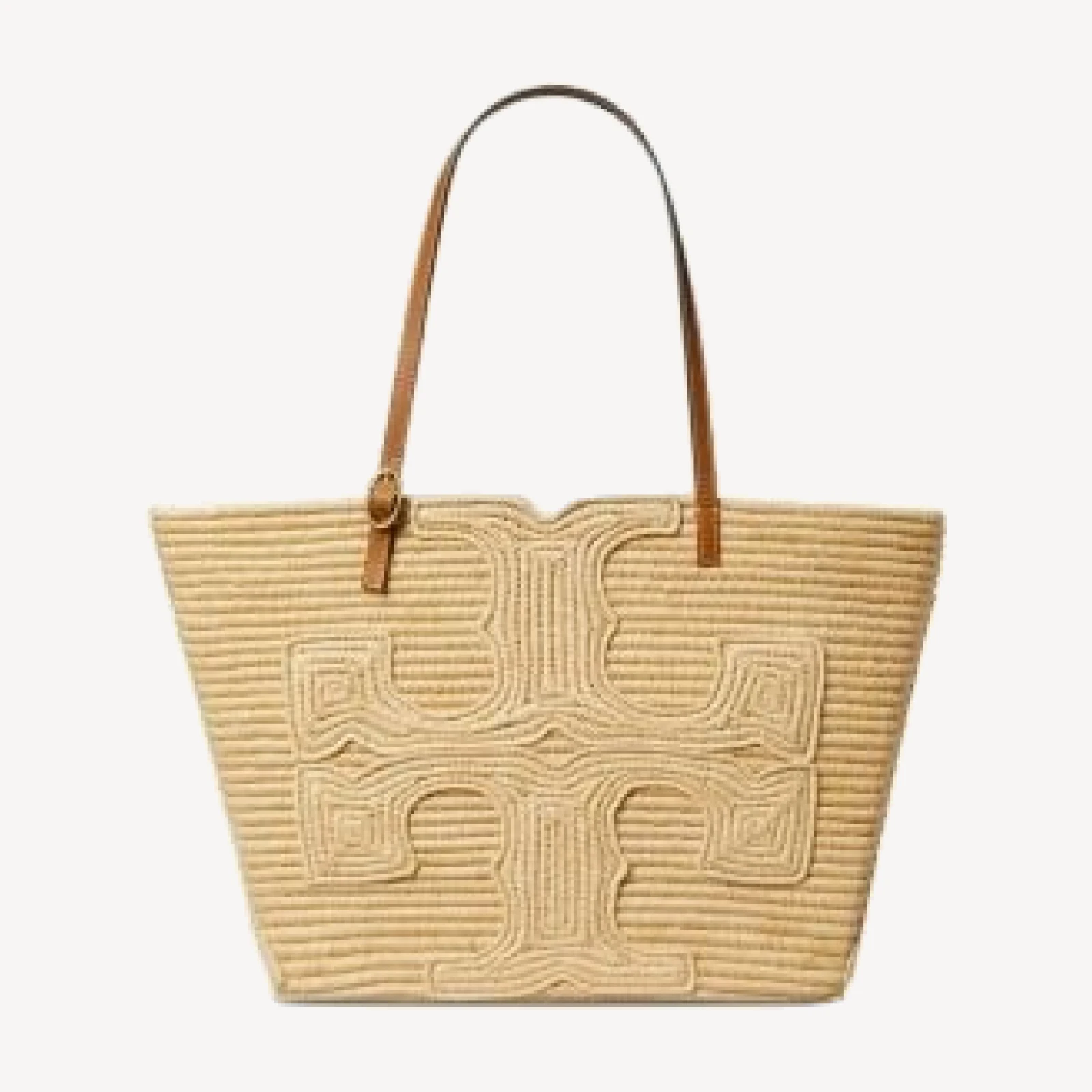 Tory Burch Ella Large Structured Straw Tote