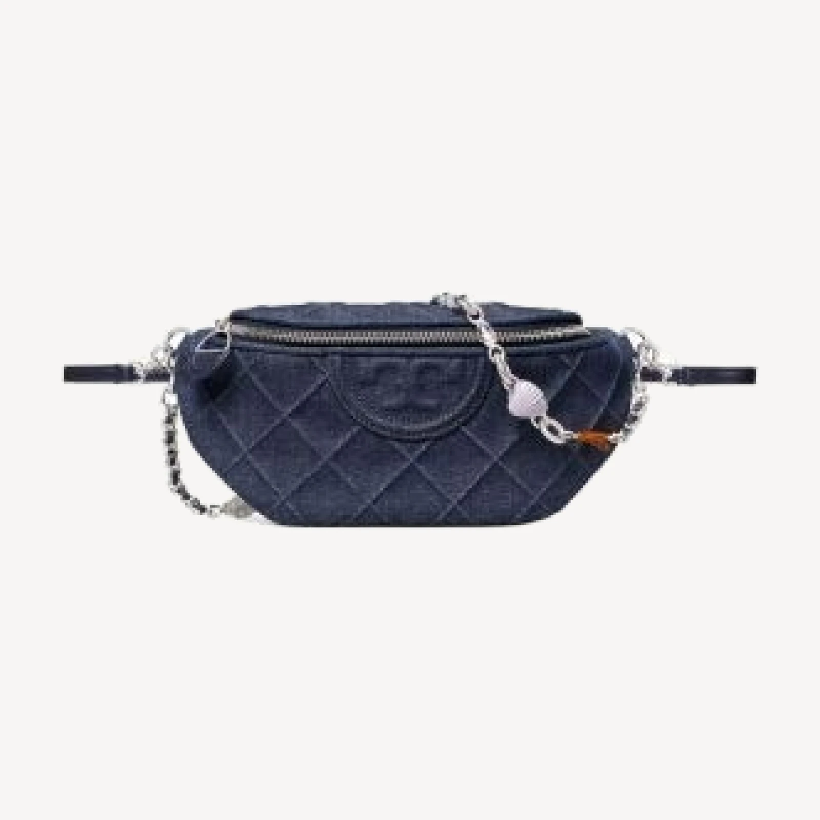 Tory Burch Fleming Charm Denim Belt Bag
