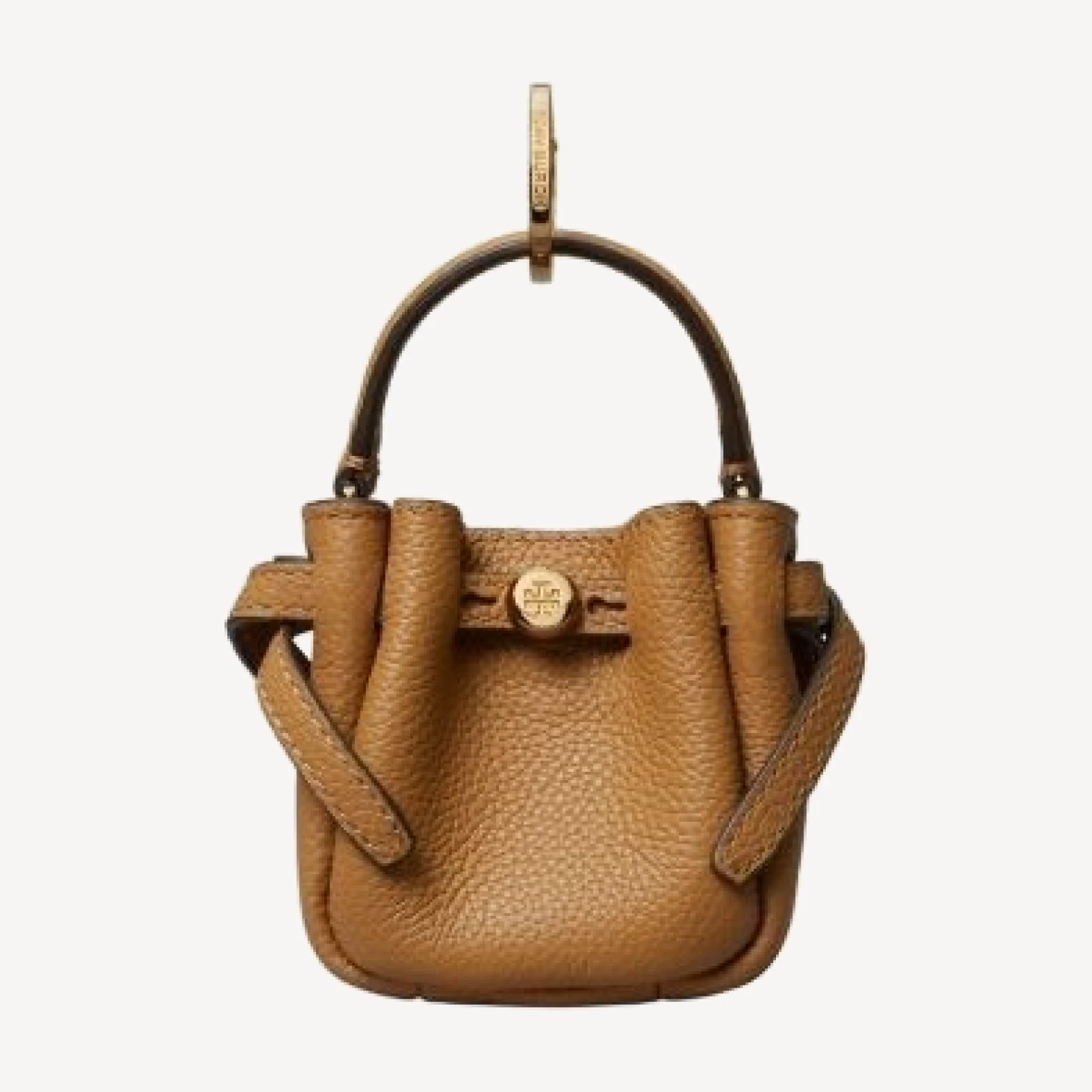 Tory Birch Romy Leather Bucket Bag Charm Key Fob