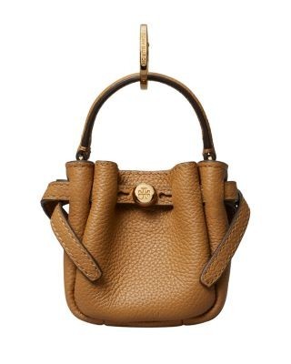 Tory Birch Romy Leather Bucket Bag Charm Key Fob