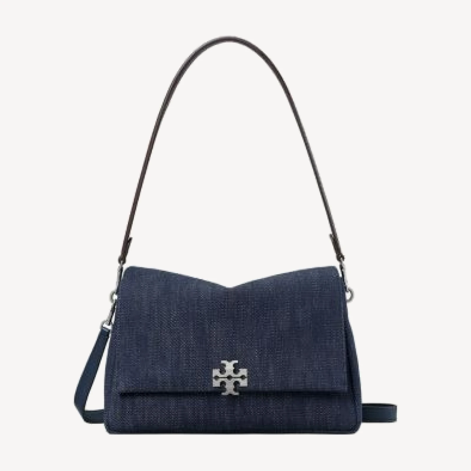 Tory Burch Charlie Denim Shoulder Bag