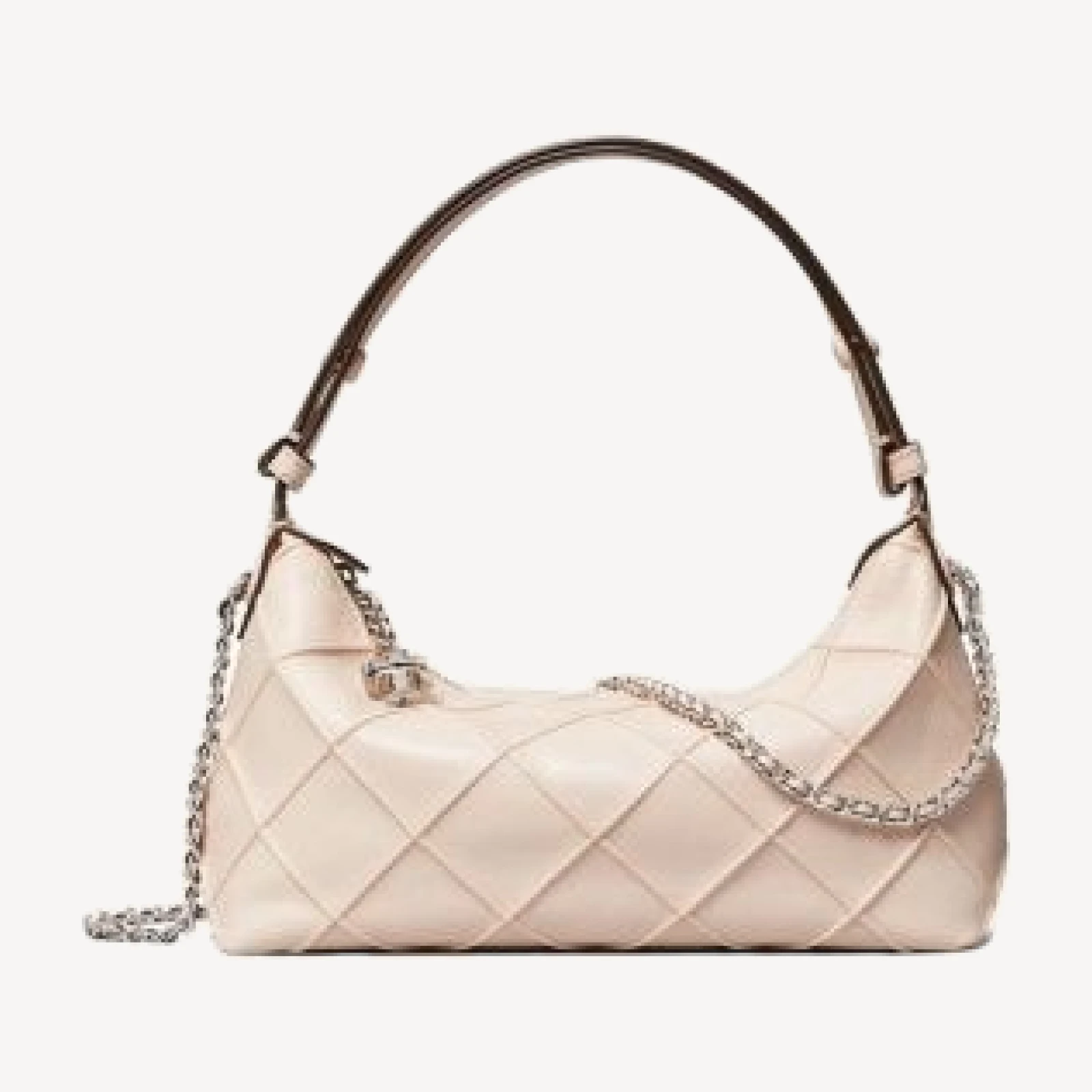 Tory Burch Fleming Quilted Distressed Leather Crossbody Bag