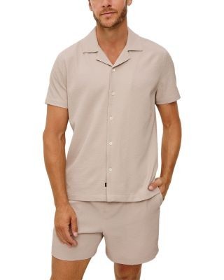 Rails Amalfi Khaki Check Seersucker Shirt