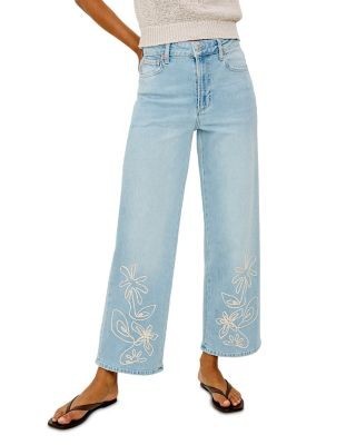 Rails Getty High Rise Ankle Wide Leg Jeans in Lelani Embroidered