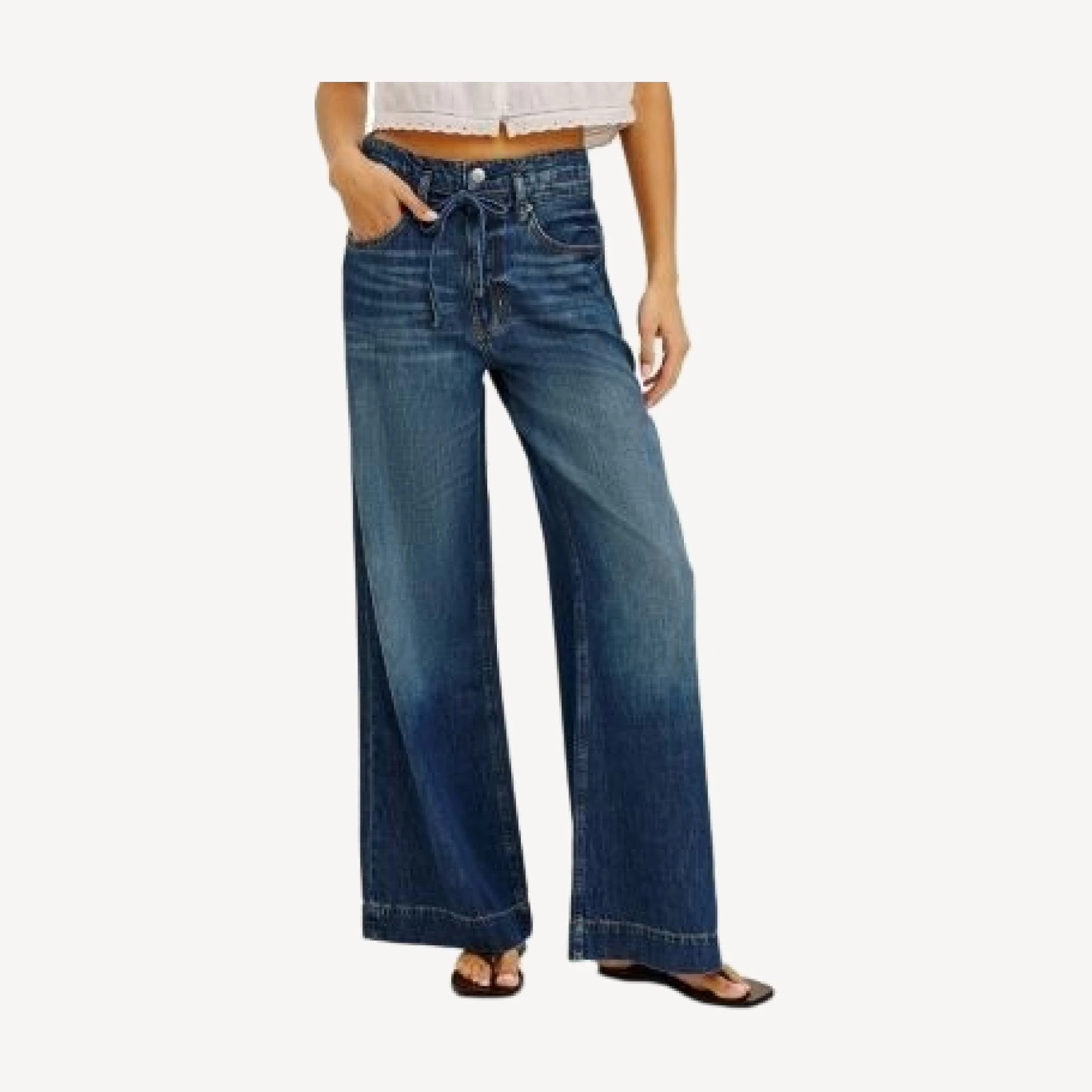Rails Dover High Rise Wide Leg Jeans in Boondocks