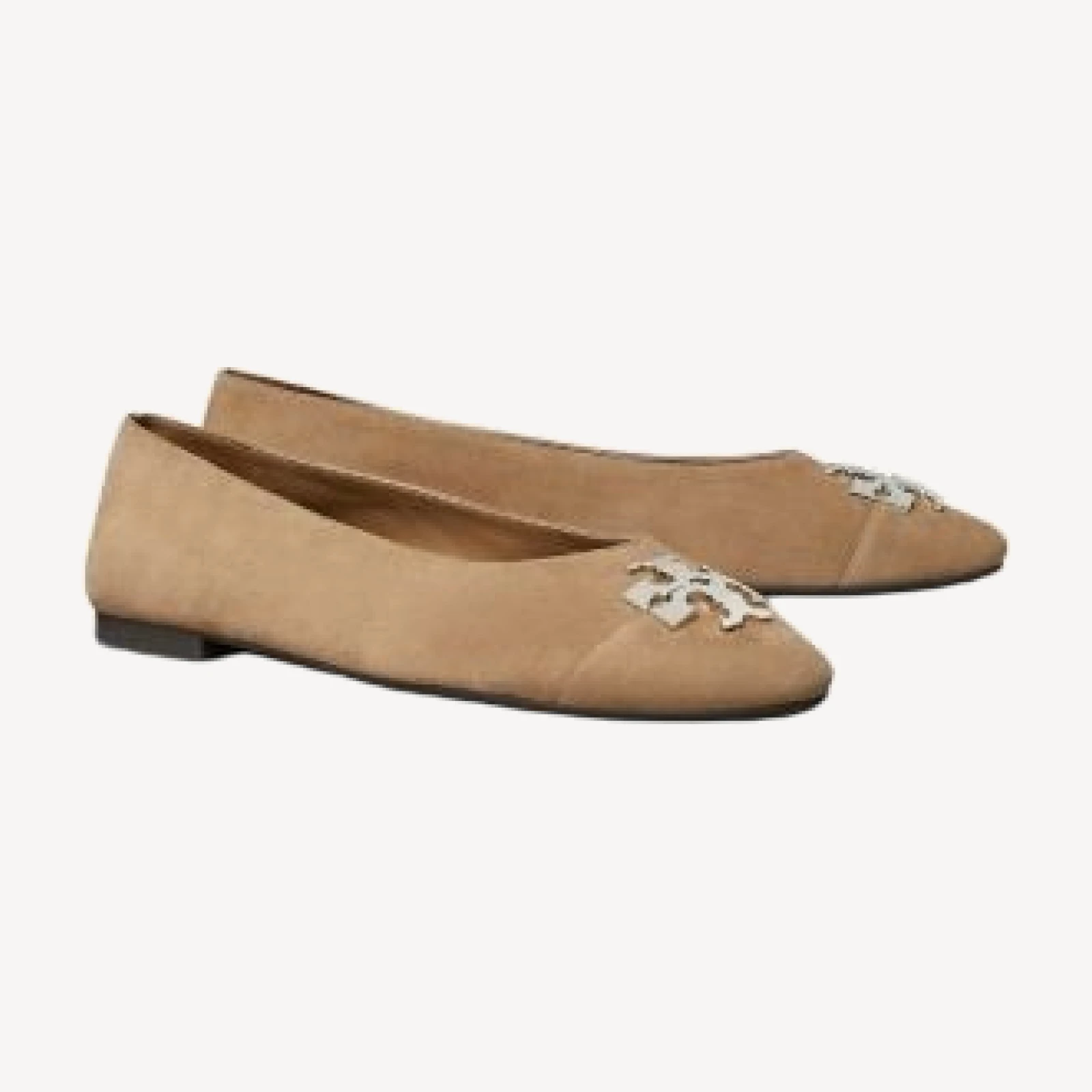 Tory Burch Women's Charlie Suede Cap Toe Ballet Flats