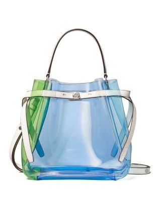 Tory Burch Romy Clear Color Block Bucket Bag