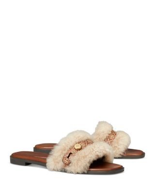 Tory Burch Women's Romy Shearling Sandals