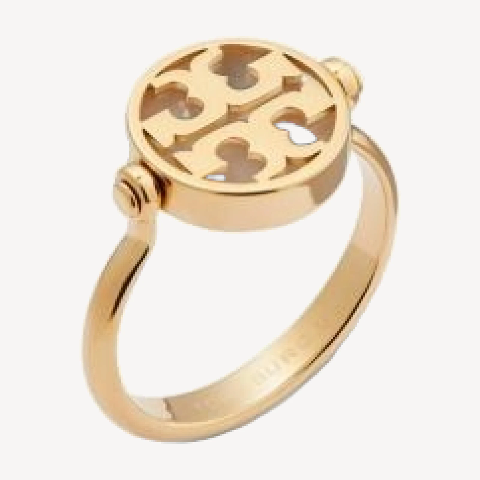 Tory Burch Icon Double T & Mother Of Pearl Reversible Ring
