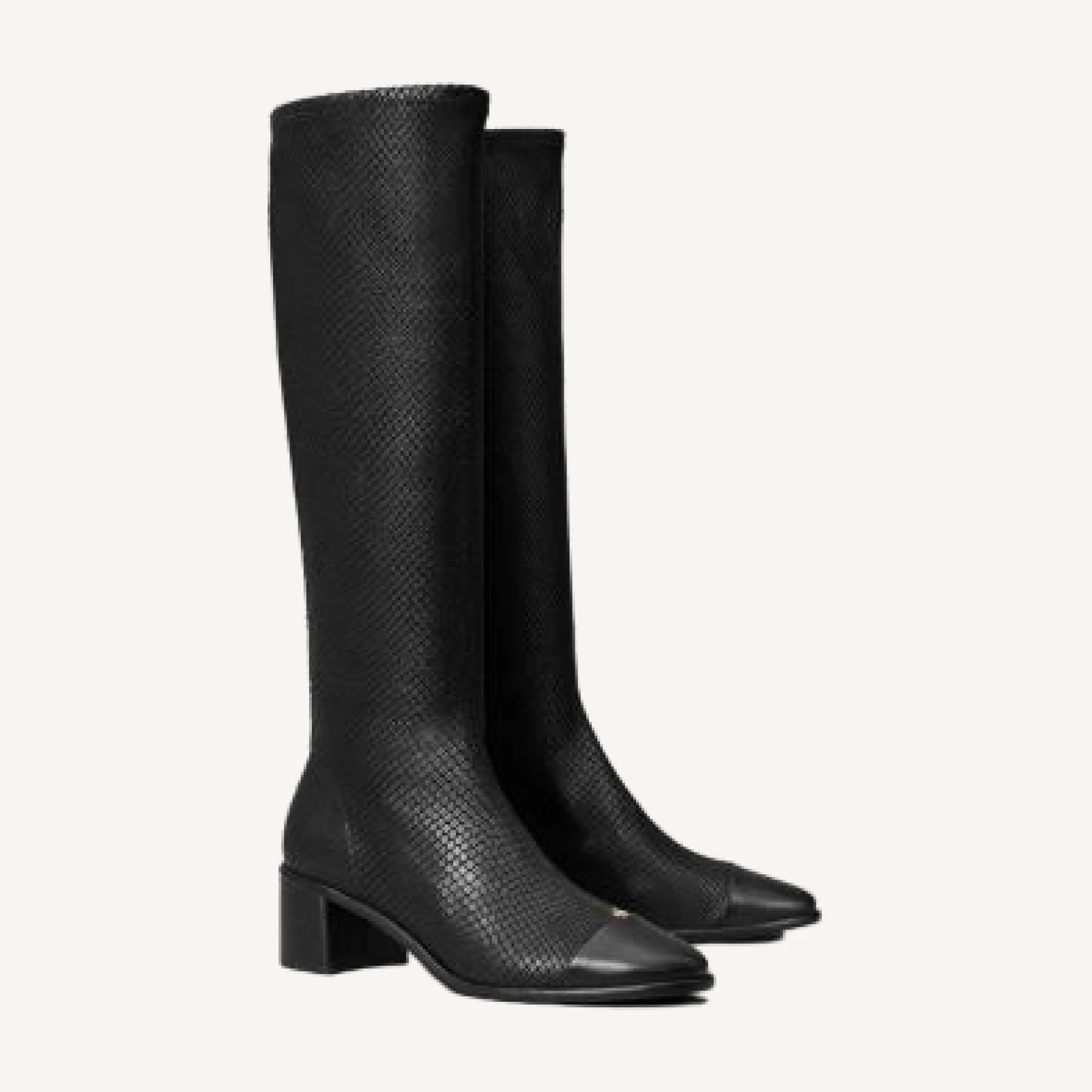 Tory Burch Women's Embossed Leather Knee High Boots