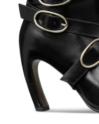 Tory Burch Women's Multi Buckle 90 Leather Knee High Boots