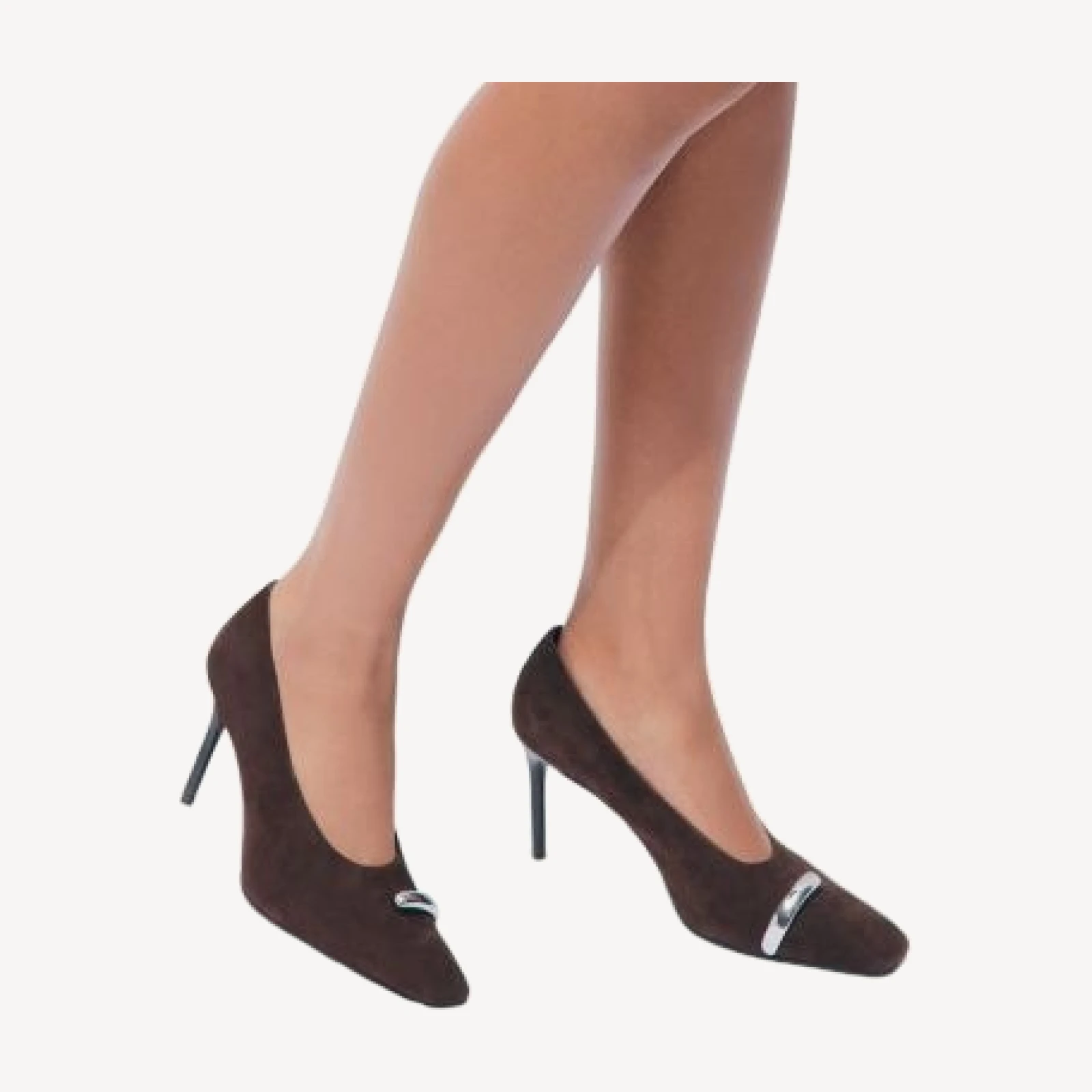 Tory Burch Women's Pierced Suede High Heel Pumps, cutout