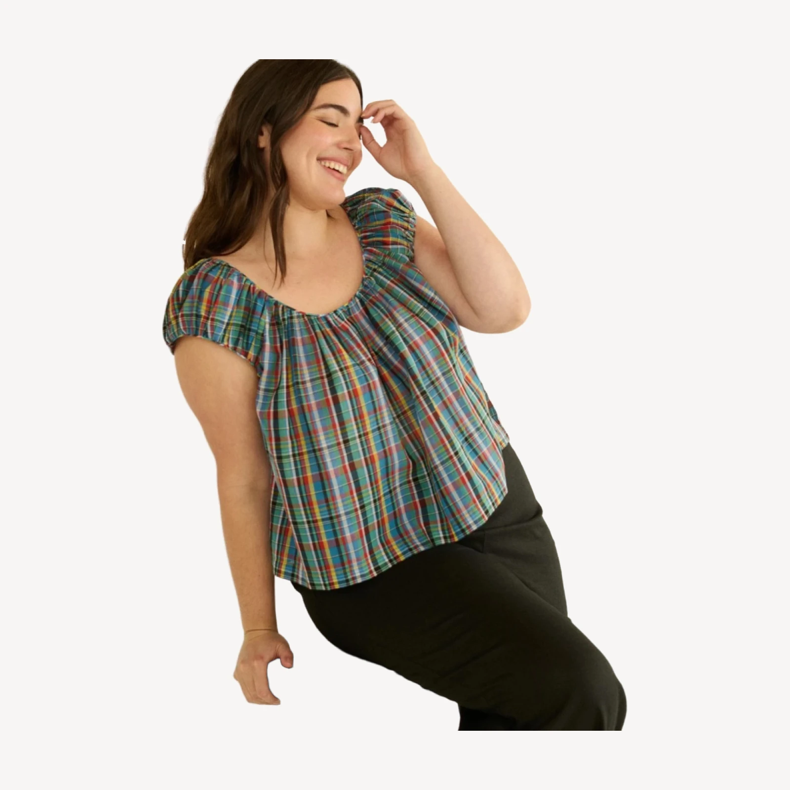JESSA TOP -- ALDERBROOK PLAID