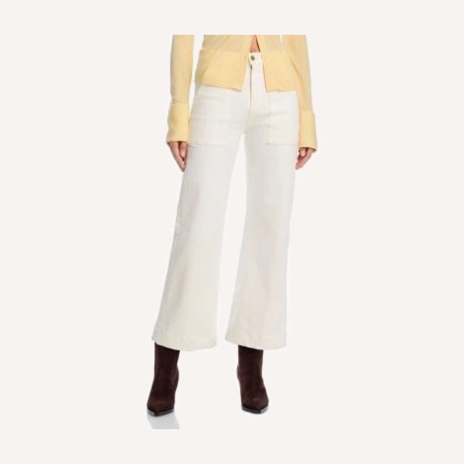 Ramy Brook Clifford Cropped Ankle Jeans in White