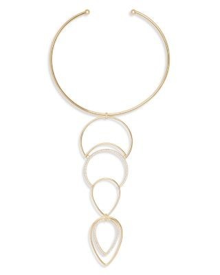 Ramy Brook Rena Pave Pear Shape Structured Statement Necklace, 5