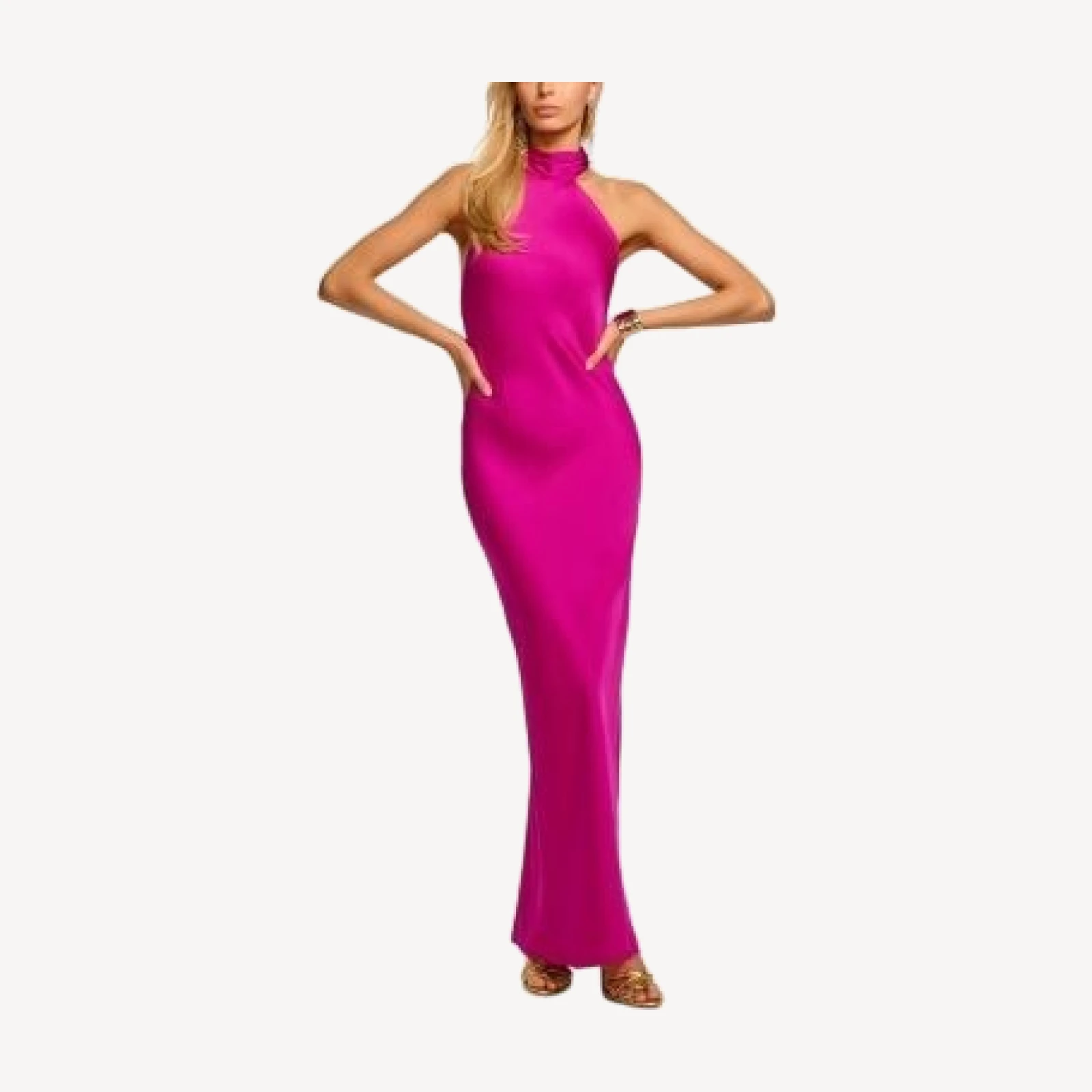 Ramy Brook Tatiana Satin Halter Gown