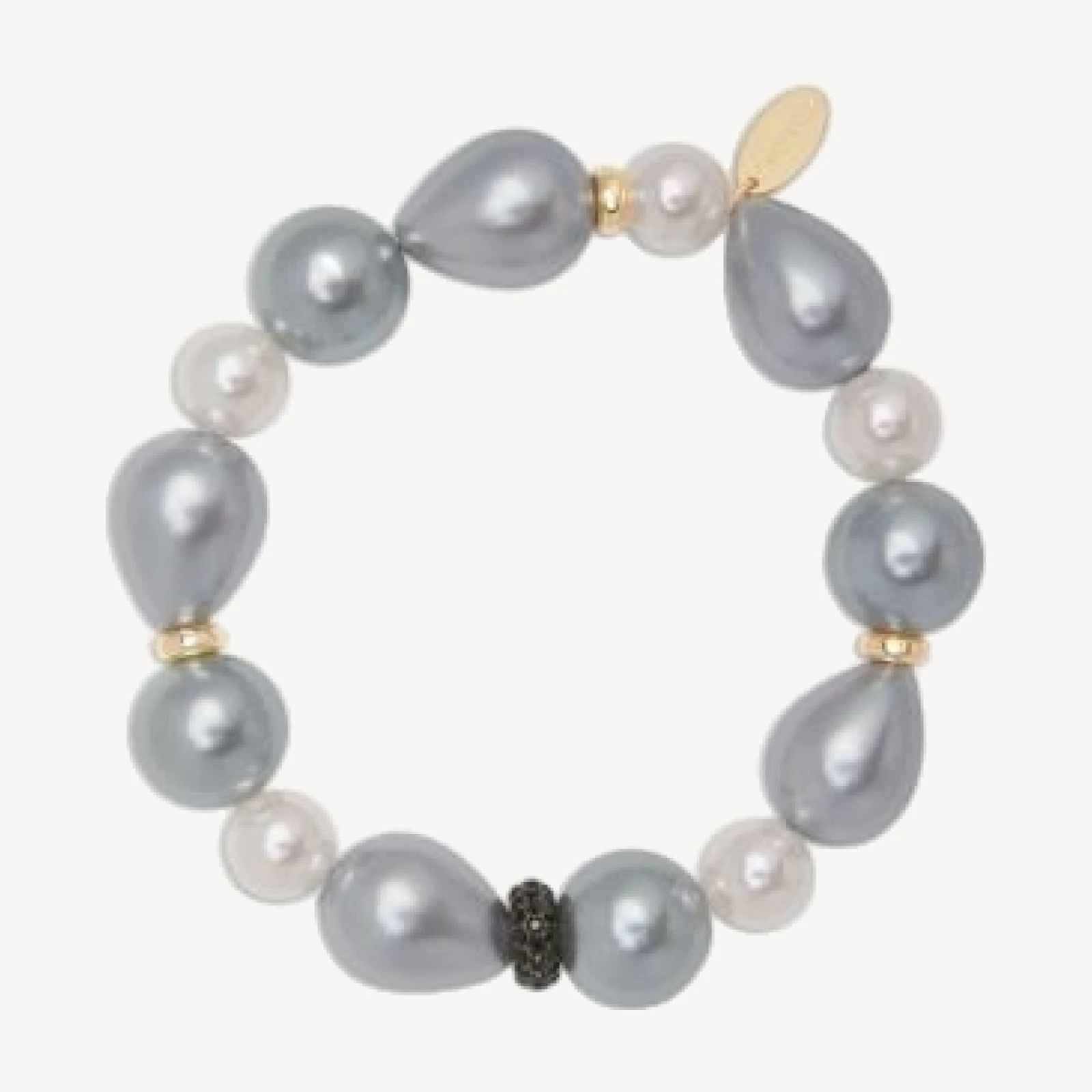 Ramy Brook Riya Pave Bead & Imitation Pearl Stretch Bracelet