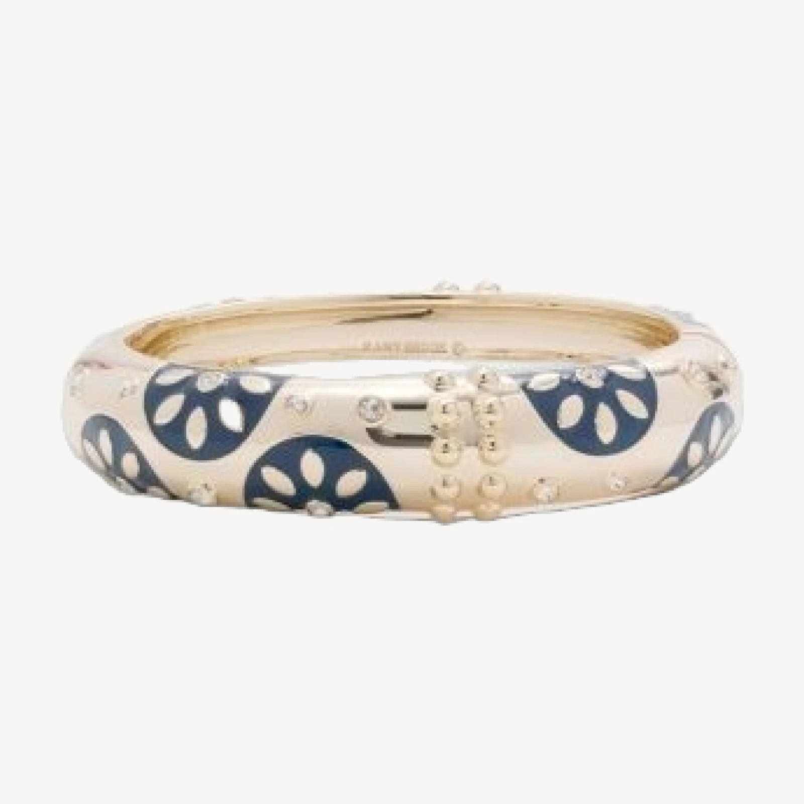 Ramy Brook Aria Pave Flower Large Bangle Bracelet