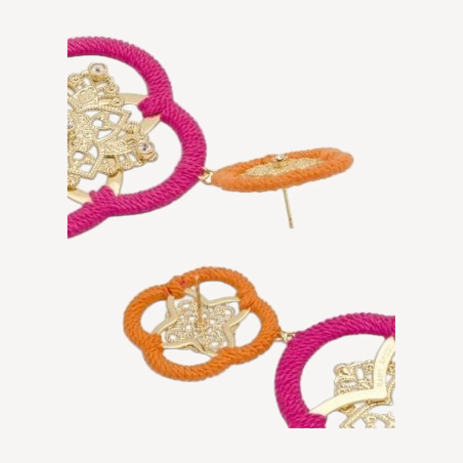 Ramy Brook Anya Thread Wrapped Pave Flower Drop Earrings